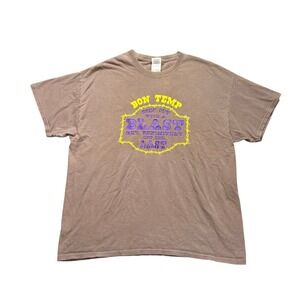 Vintage Bon Temps Riders T Shirt XL Rodeo Western Graphic Double Sided Brown